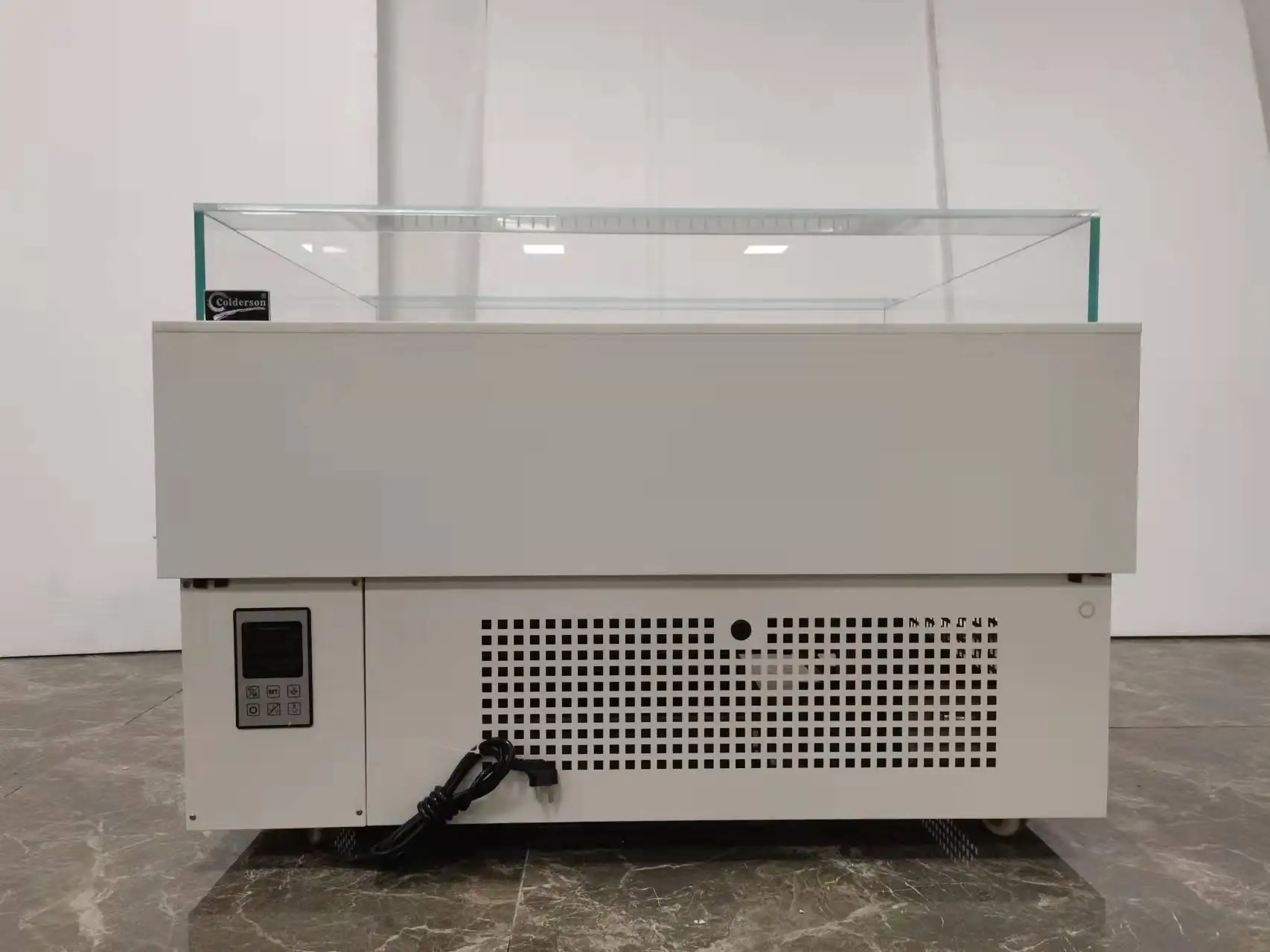 Professional Refrigerated Commercial Double-sided Open Sandwich Display Freezer