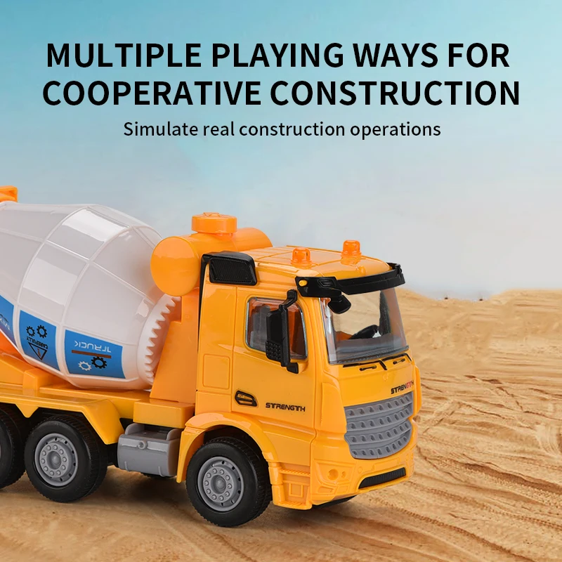 Plastic Construction Concrete Mixer Truck Toys Friction Engineering Vehicle Toy Models