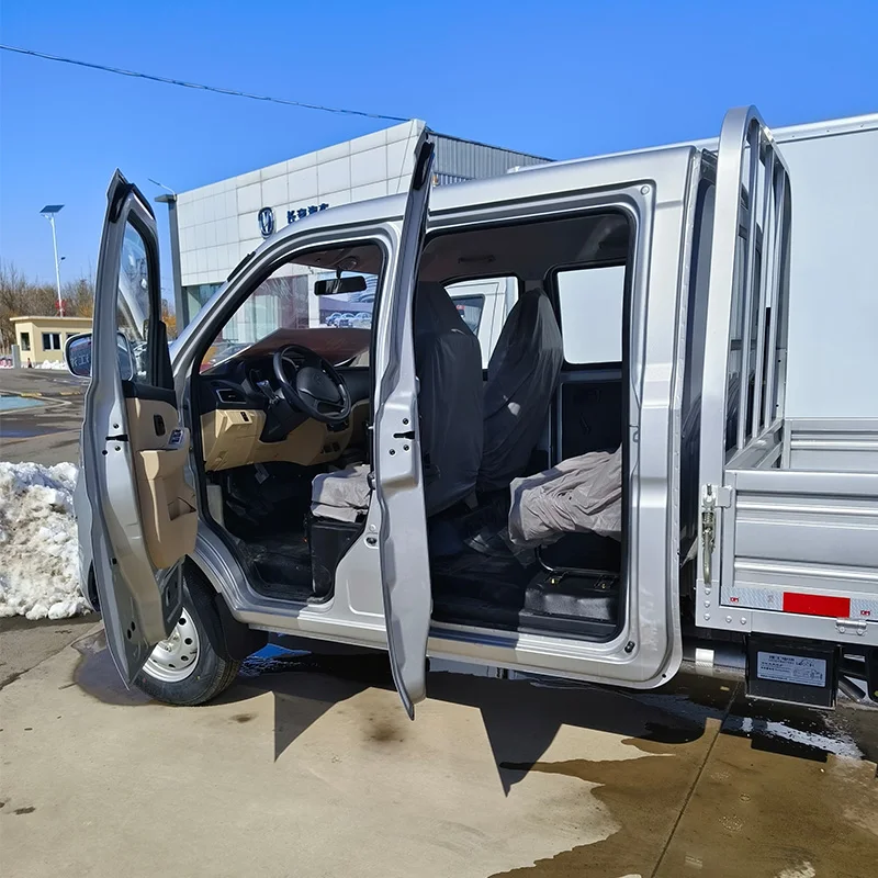 Jac Kaida Domi V1 2.2M Mini Dump Sand Transport Truck 1.3L Gasoline 4X2 Platform Double-Row 4 Seats New Condition Left Steering