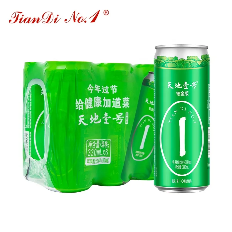 Hot sale soft drinks low sugar organic apple cider vinegar for healthy life - Tiandi No.1 -330ml/ can
