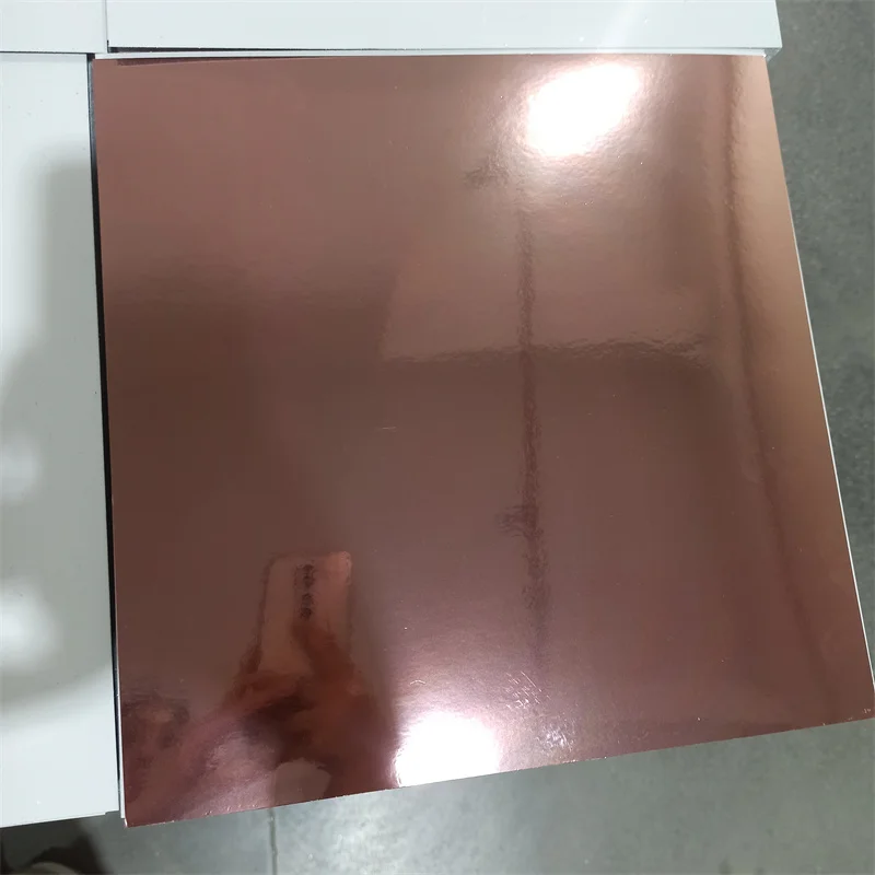 Wholesale Metallic Cardboard Mirror Paper Holographic Paper For Gift Bag Packing