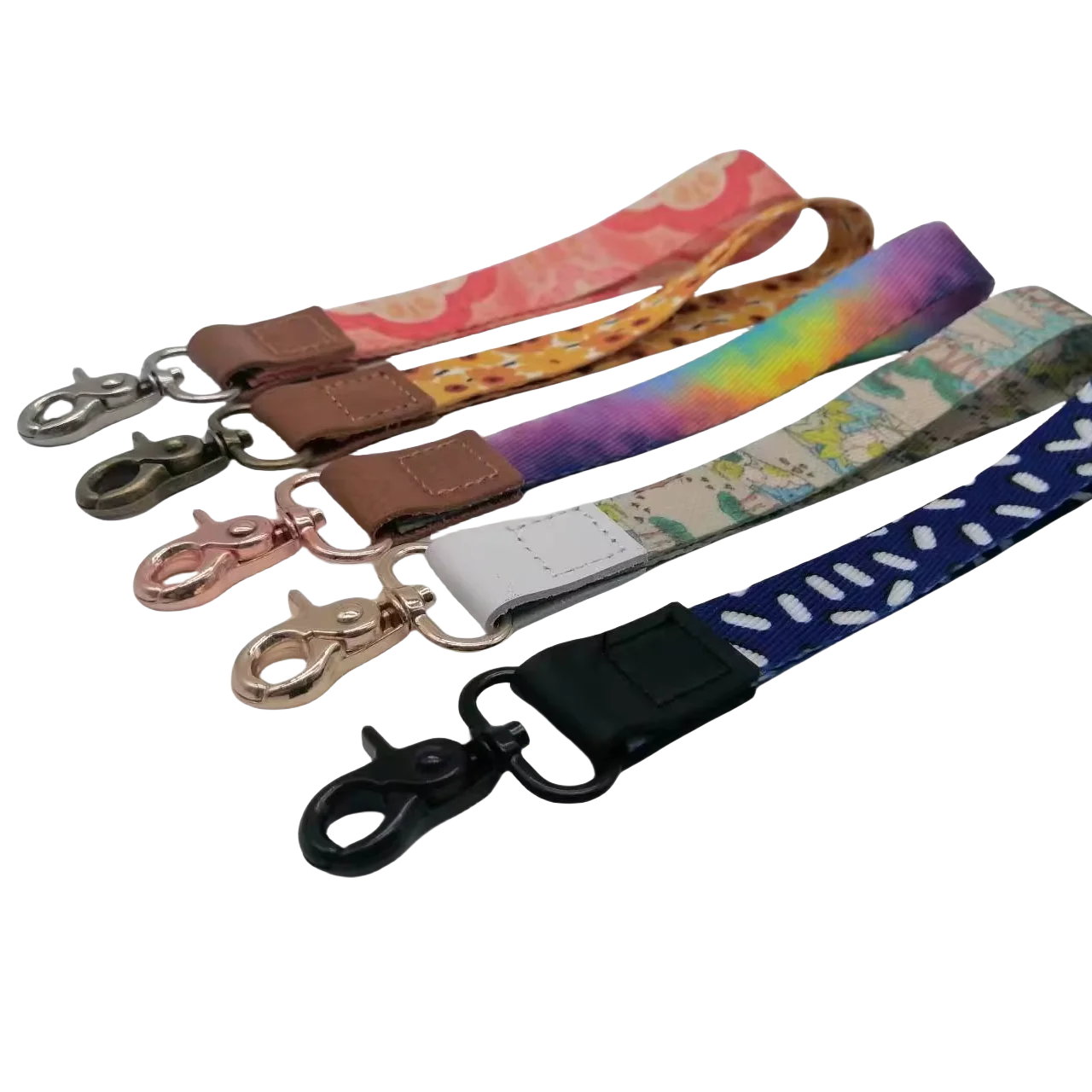 BSBH Customized Safety Durable Leather Lanyard Eco-Friendly Material For Key Car Short Strap Key Chain Wrist Lanyard