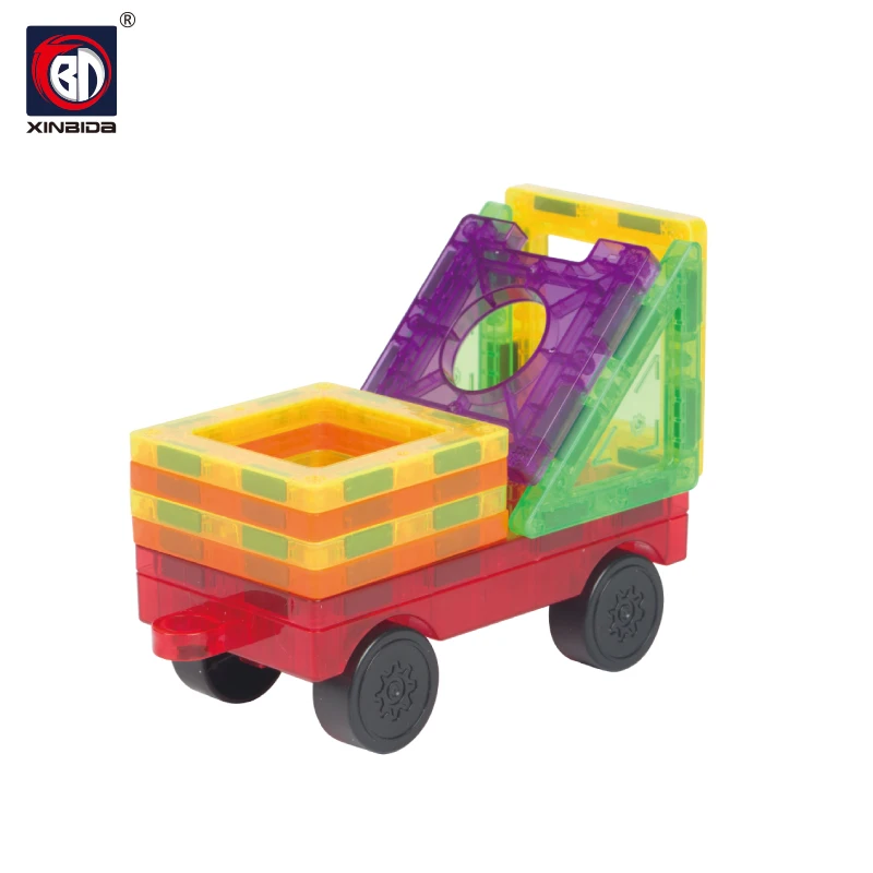 3D Construction Car Model Building Educational Toys Magnetic Tiles Kids Building Blocks Gift Set