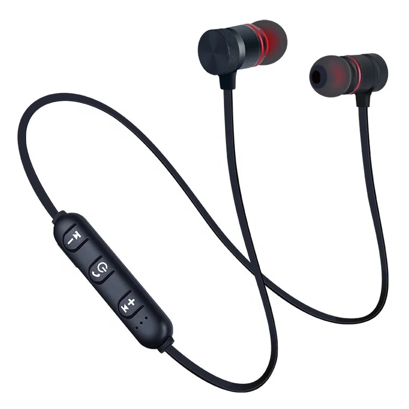 
XT6 headset 001 Magnetic In-Ear Wireless BT V4.2 Earphones for smartphone headphone Magnet metal neck sport Earphone neckband 