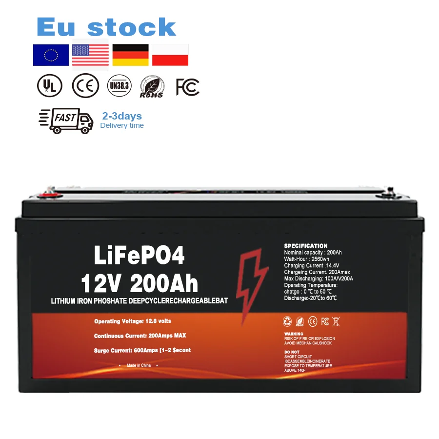 12V 100Ah Mini LiFePO4 Lithium Battery Low-Temp Protection 24 volt 300Ah Lithium Ion Battery  for RV/Solar System/Trolling Motor