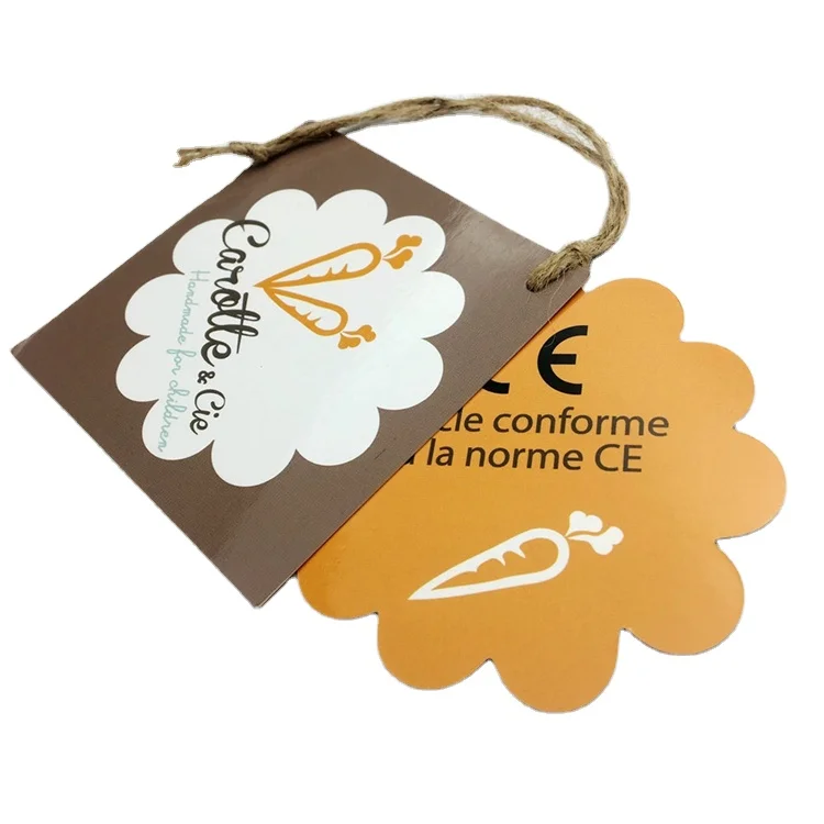 
Custom Low MOQ Logo Design Business Price Garment Clothing Hang Paper Tags 