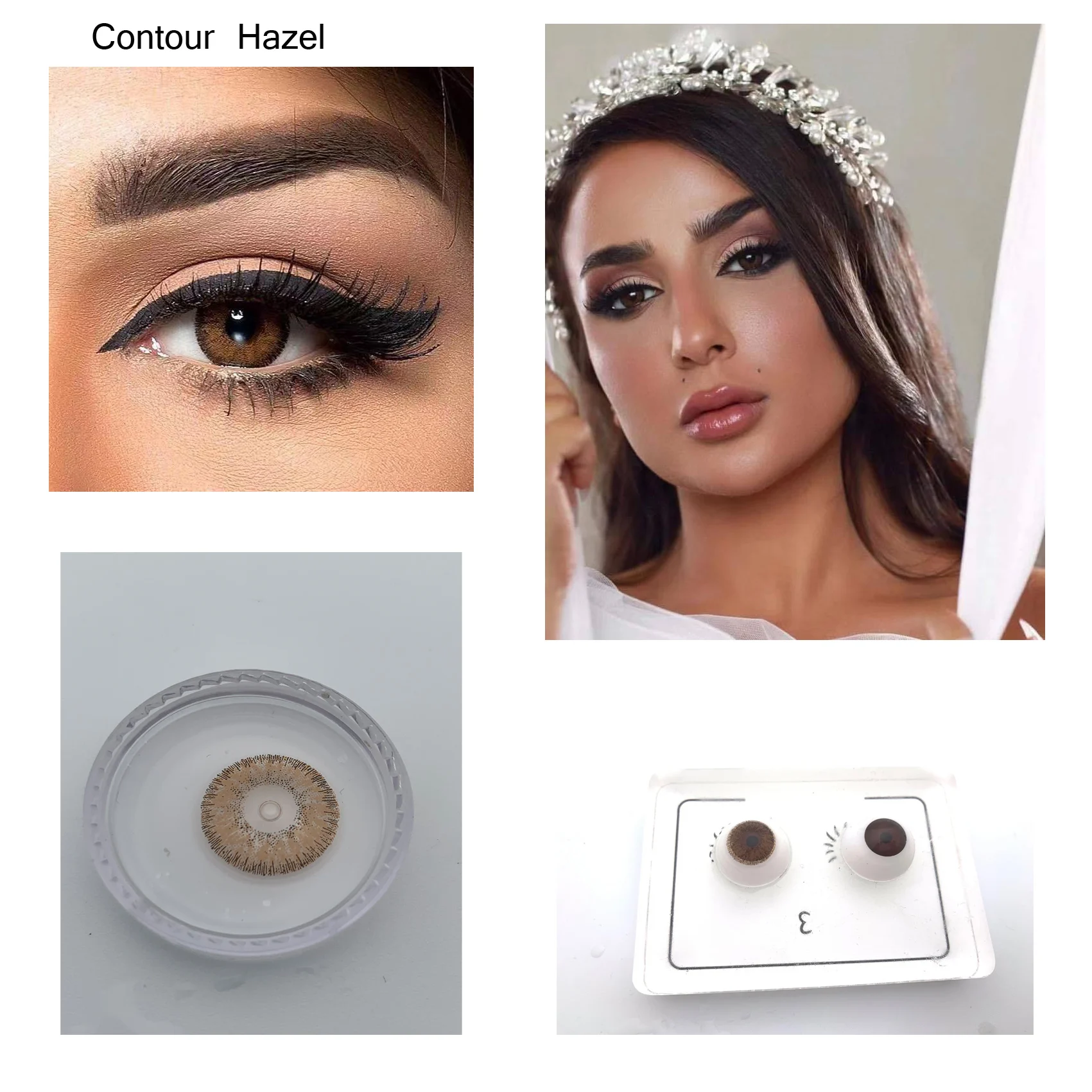 Wholesale belle Style Soft Contact Lenses Contour Hazel yearly comfortable and shinny hotsale 2019 Dia 14.2mm cheap price