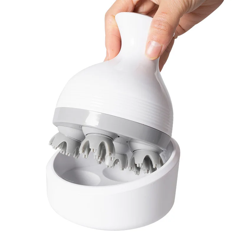 Mini Massager Vibrating Silicone Electric Hair Head Scratcher Massage Relax Stress Relief Tool