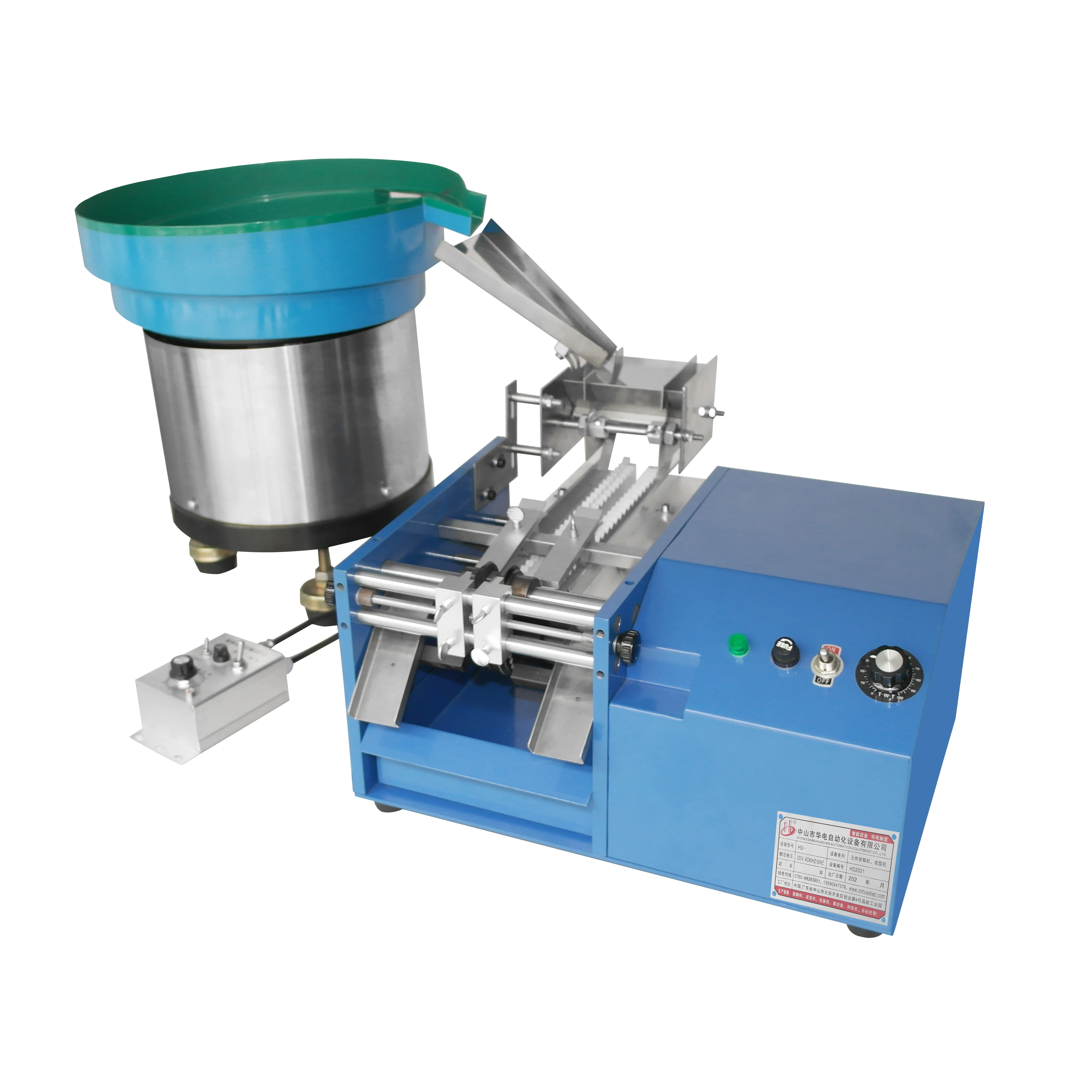 Автоматический ленточный Тип массовые осевые компоненты резистор свинцовая резка формовочная машина с вибрационным барабаном