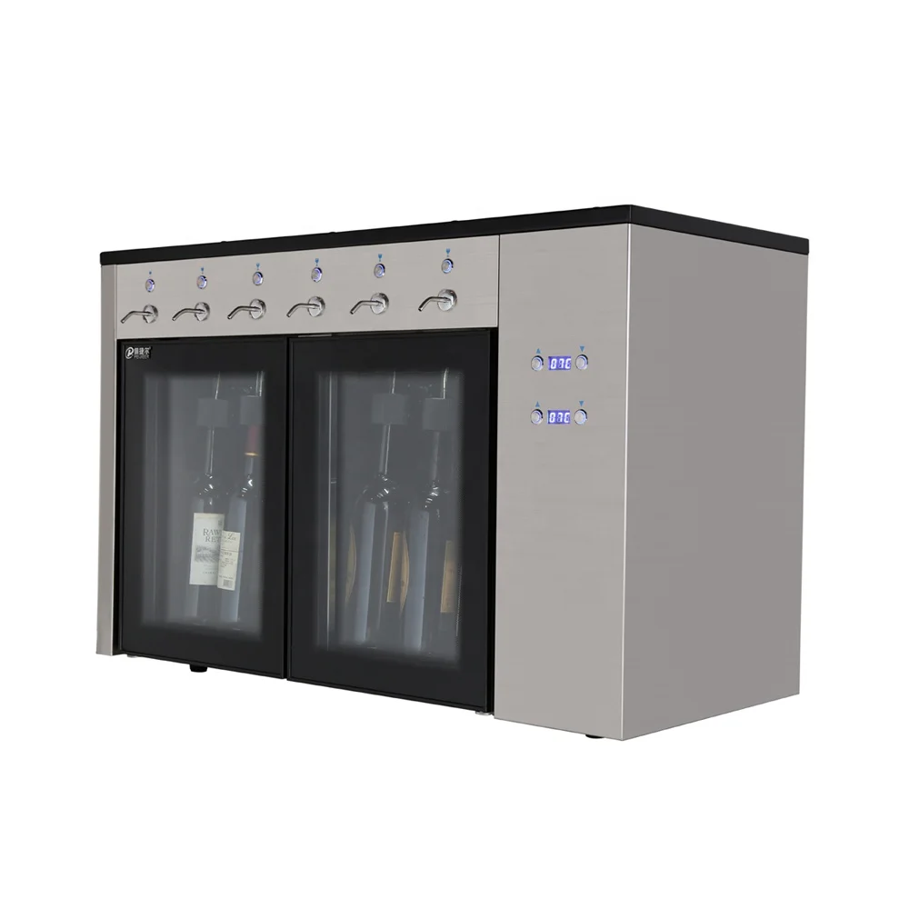 Luxury 6 Bottles Cooling Automatic Electric Wine Dispenser for Sale