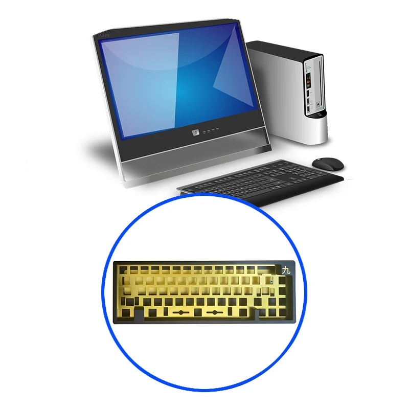 Optional Colors Custom Anodizing CNC Machining Keyboard Aluminum CNC Gaming Keyboard Case Color Mechanical Keyboard Cases