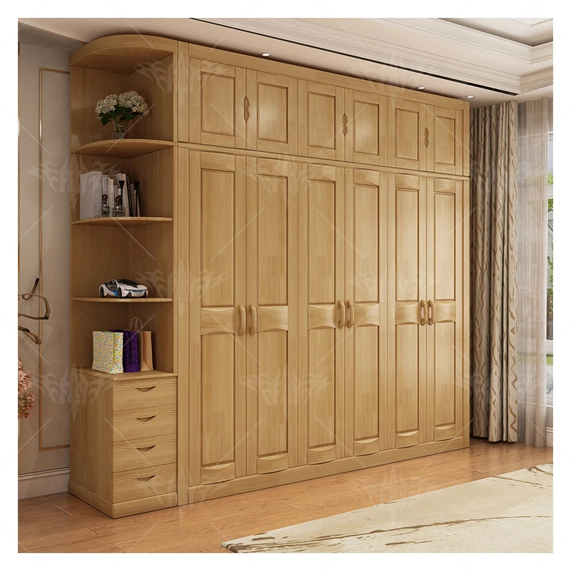 Furniture Modern Design Glass Door Wooden Wardrobe Walk in Closet Custom