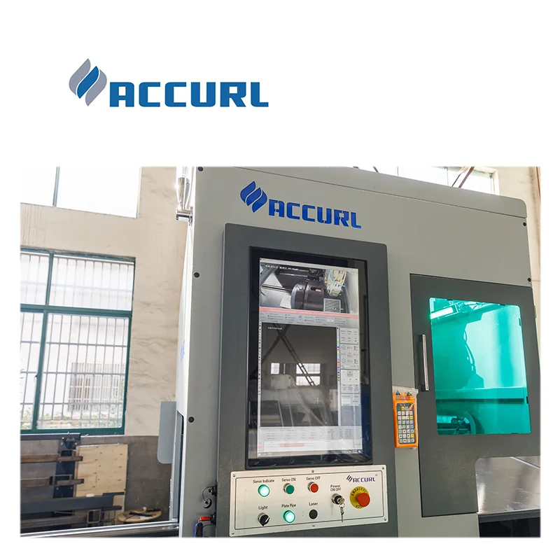 ACCURL High accuracy fiber laser cutting machine pipe tube cutter pc-6020T laser tube cutting machine