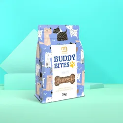 Custom advanced printing process Reusable Pet Dog Food Packaging Bag With Zipper