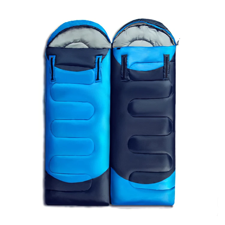 
Hand Free Sleeping Bag Double 2 Person Outdoor Camping 210T Polyester Spring and Autumn Envelope Type Adults Sleeping Bag 