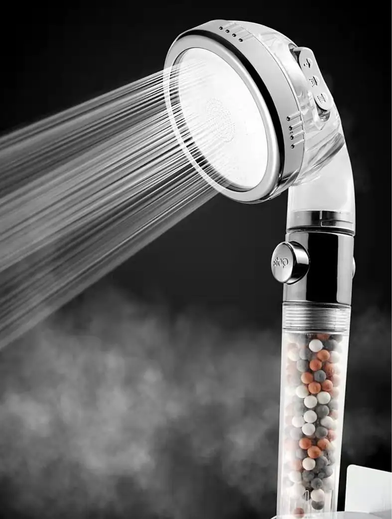 Hot Sale SPA High Pressure 3 Spraying Mineral Stone Filter Shower Head
