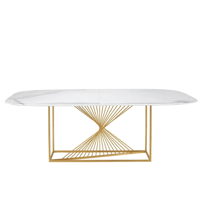 Light luxury dining table modern simple marble round table
