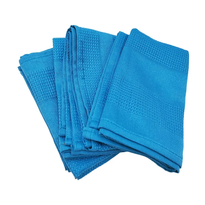 Оптовая продажа пользовательский дизайн логотипа простая микрофибра глубокая вафельная пряжа крашеные плетеные полотенца для