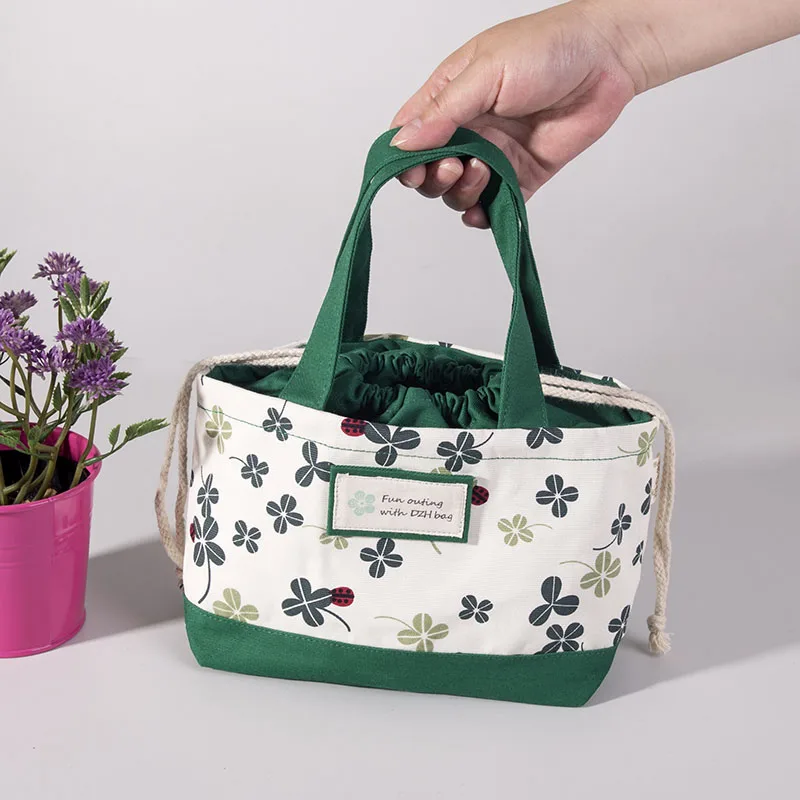 Custom Logo Wholesale Promotional Recyclable Material Eco Friendly cotton canvas lunch bag for sale