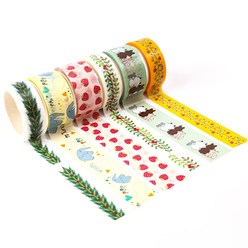Vograce Customizable Print Colorful Washi Tape Anime Japanese Cute Self Adhesives Paper Washi Tape