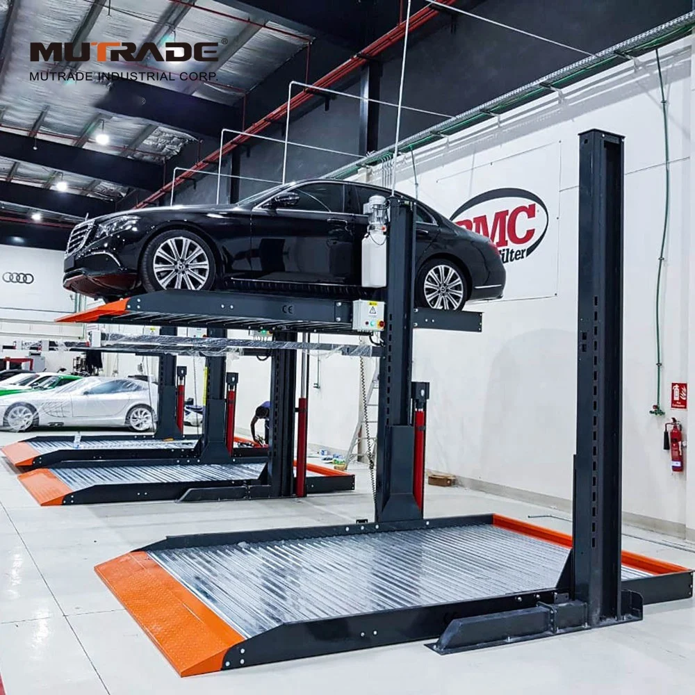 Mechanical two post vehicle car storage lift vertical car stacker Parking Lift System