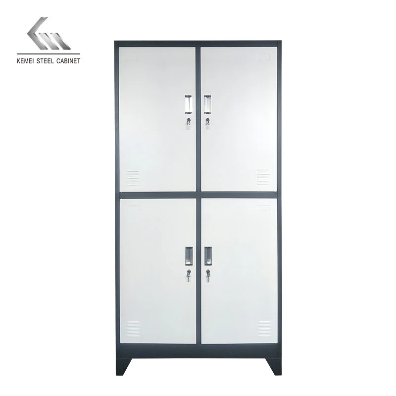 Gym metal 4 doors storage locker customized cheap price gym school staff metal clothes locker cabinet
