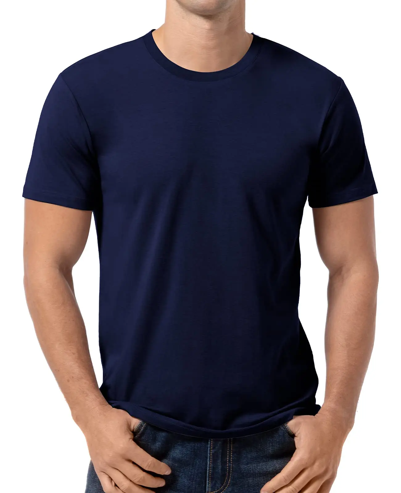 High Quality Bamboo T-shirt Men Wholesale Eco-friendly  Bamboo T-Shirt Organic Plain T Shirts For Men