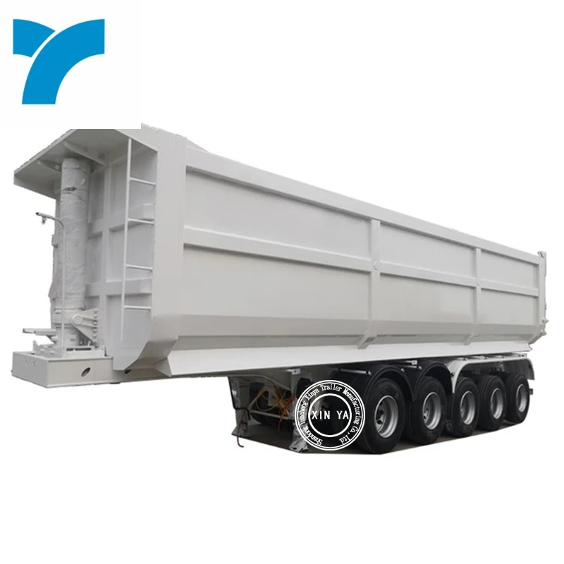 Tractor End Tipper Dump Truck Semi Trailer 3 Axles Tipping Trailer For Sale