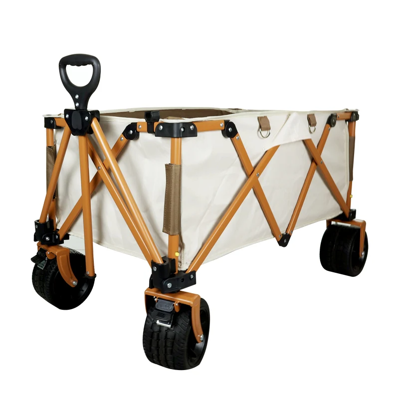 Factory Wholesale Collapsible Folding Wagon Cart Durable Foldable Wagons with 220 LB Capacity Utility