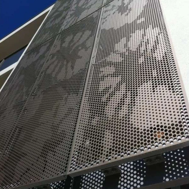 Aluminum Facade Cladding Panels Exterior Wall Architectural Perforated Metal Customized Steel Garden Fence Hot Dipped Galvanized