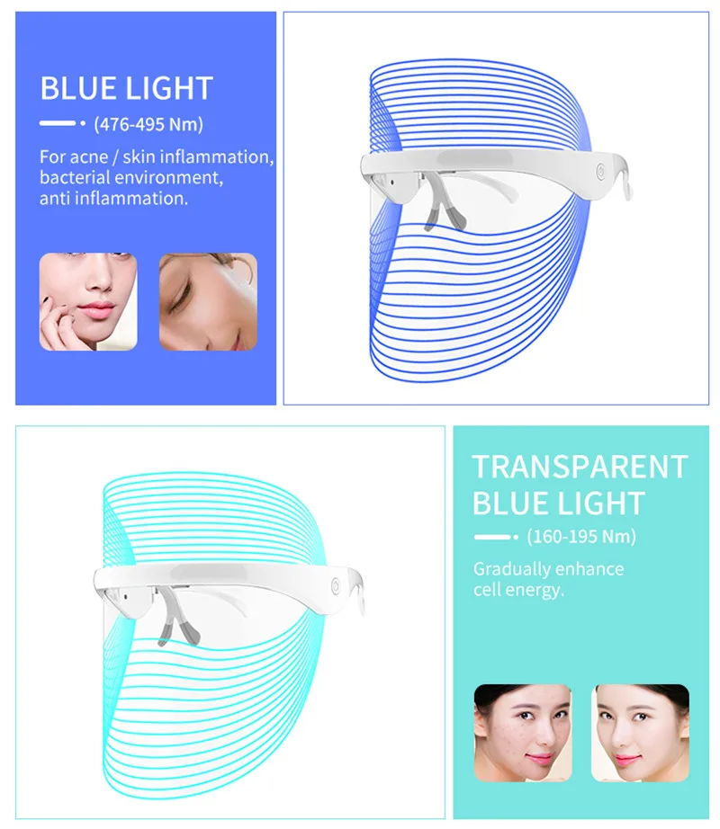 7 Colors Led Facial Mask Beauty Skin Rejuvenation Anti-Anging Anti-Wrinkle led Light Mask Wrinkle Acne Removal