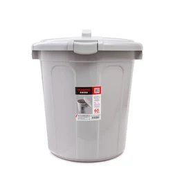 60L plastic storage bin container dustbin bucket