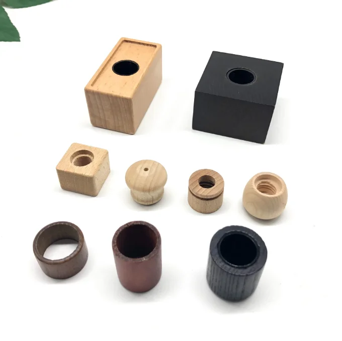 Acacia beech walnut pine bamboo rubber oak cherry solid MDF cork Candlenut wooden lids case base cap cup wooden lids