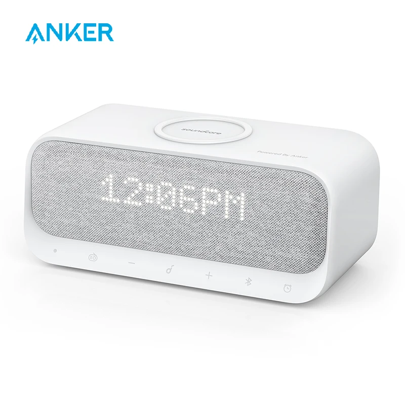 Динамики Soundcore Wakey для Anker с будильником, стереозвуком, FM-радио, белым шумом