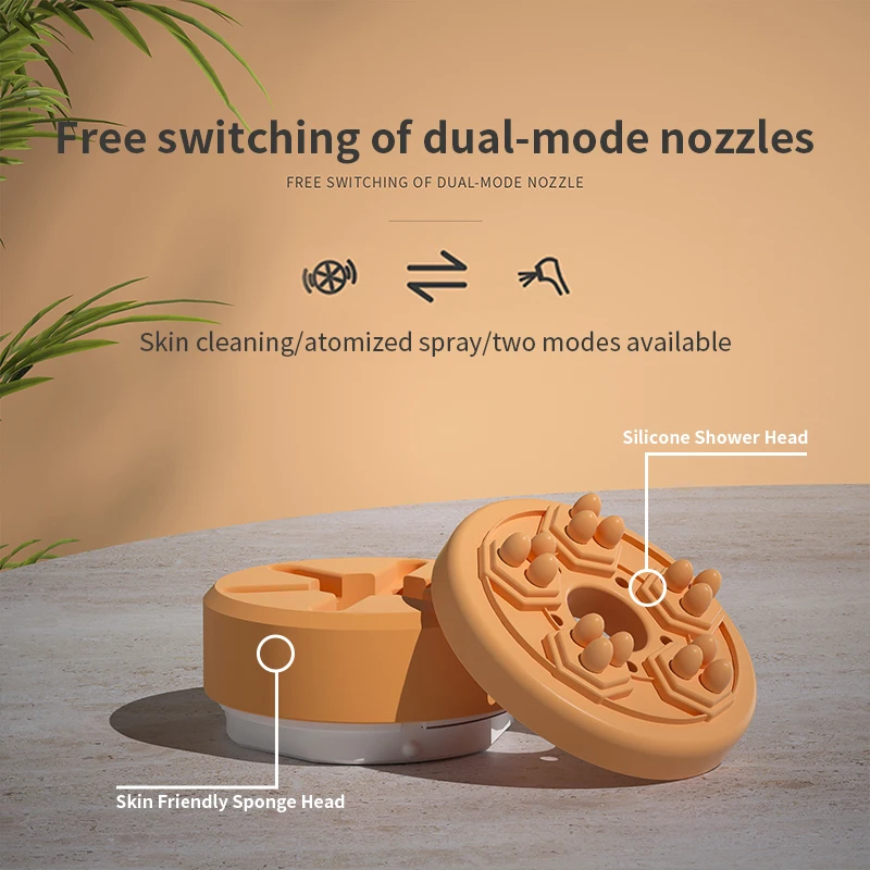 Intelligent portable bath machine for bed-ridden people with mobility disabilities to use atomized water to wash hair take bath