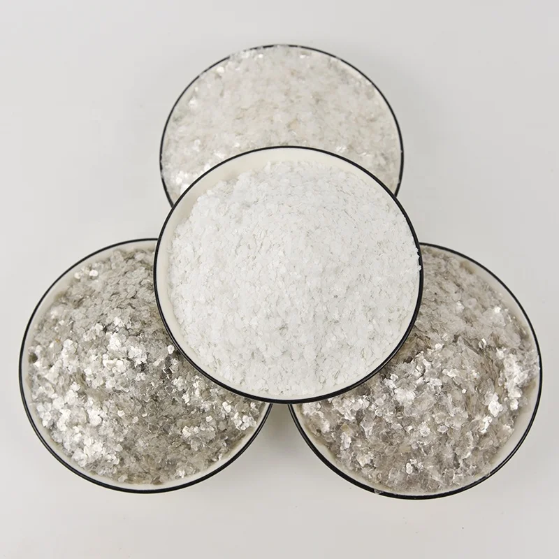 Muscovite Biotite Phlogopite Mica for Oil Drilling Synthetic Fluorophlogopite Mica Fragments Bag Silver White Golden Dimensions