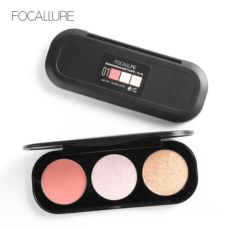 FOCALLURE New Products 2018 Dark And Lovely Blusher Highlighter Makeup For Life Cosmetics