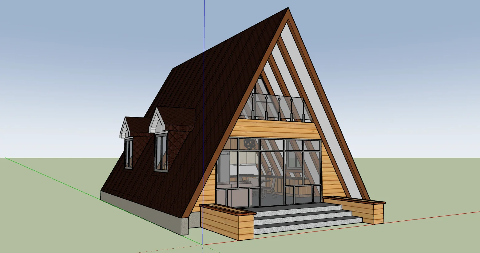 3D  design boarding house plans for villas