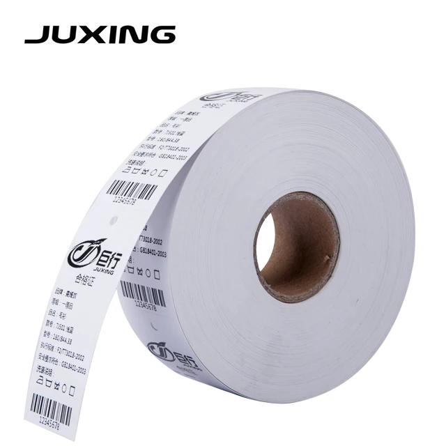 Juxing 40*70*500pcs Coated Paper Shoes Jeans Garment Bags Elastic Cord String Swing Clothing Price Hang tags