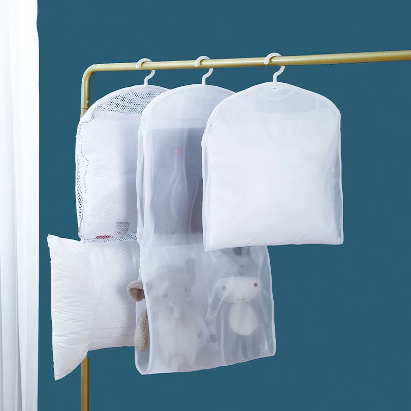 Sleeping Pillow Basking Holder Drying Rack Net 2 Layer Dryer Mesh Hanging Dryer Rack with Zipper Collapsible Toys Dryer
