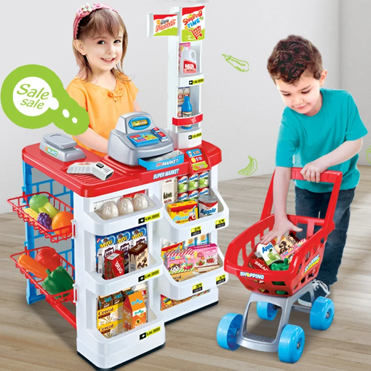  CPSTOYS игрушки для кухни и супермаркета 1 шт. с тележкой ролевых игр на
