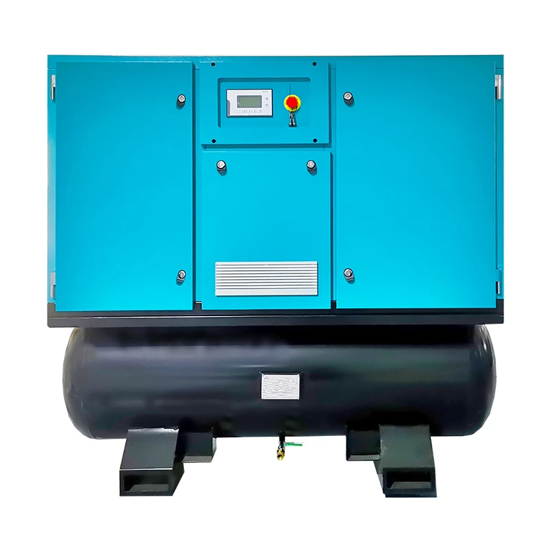 Industrial Integrated 10HP 7.5KW  Air Compressor With Tank And Dryer 0.8Mpa 8bar 380V 50HZ 3PH Air compressors