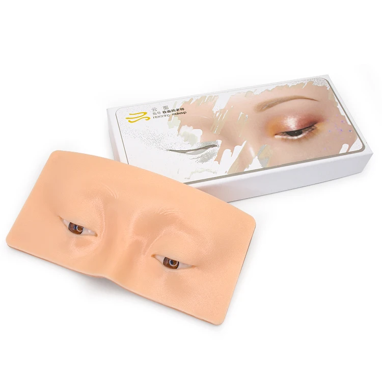 Permanent makeup practice board Silicone Face Eyelashes Practice For Cosmetic Training