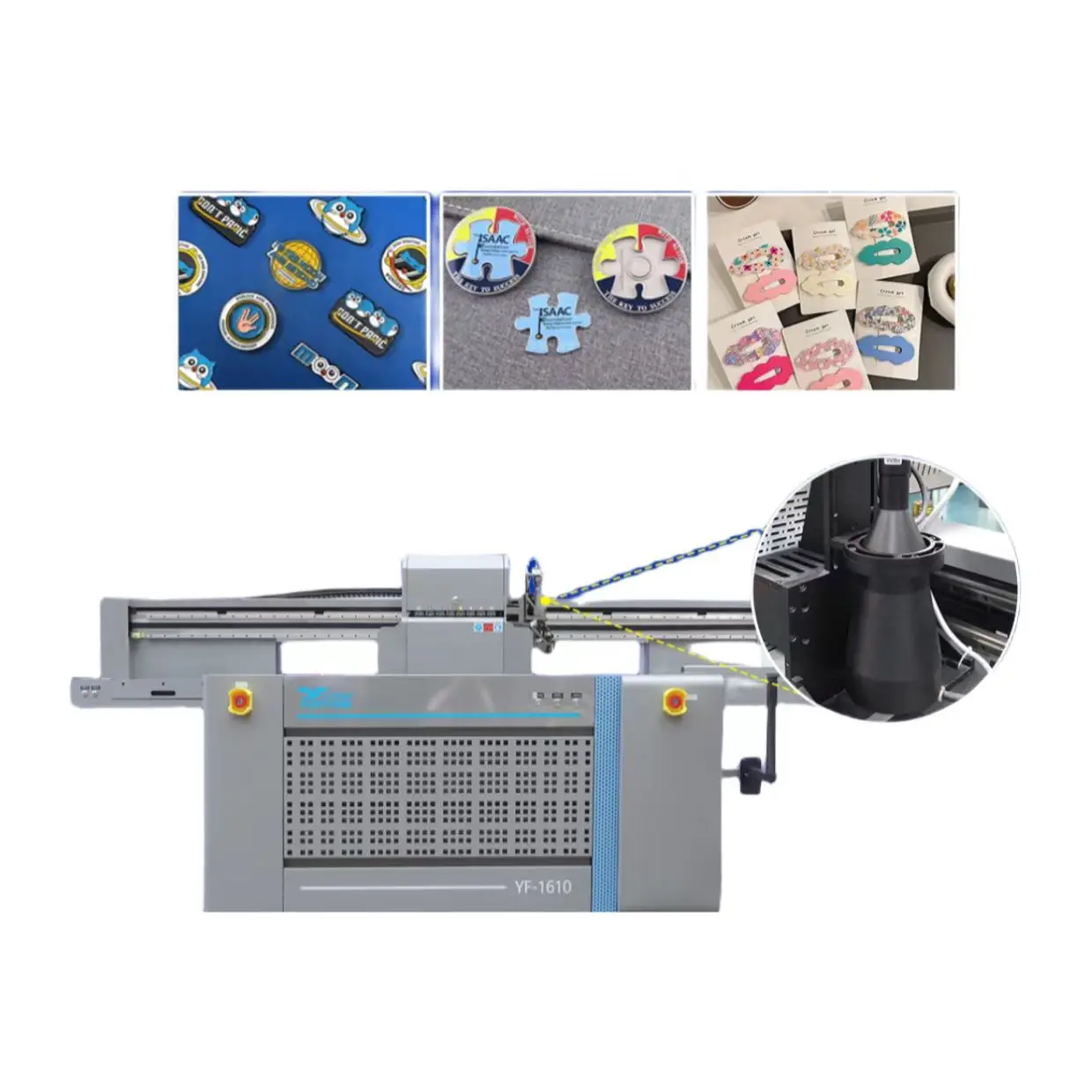 FORTUNE 1.6*1.0m with ricoh heads Visual Position Printer with CCD Camera UV flatbed printer uv printing acrylic