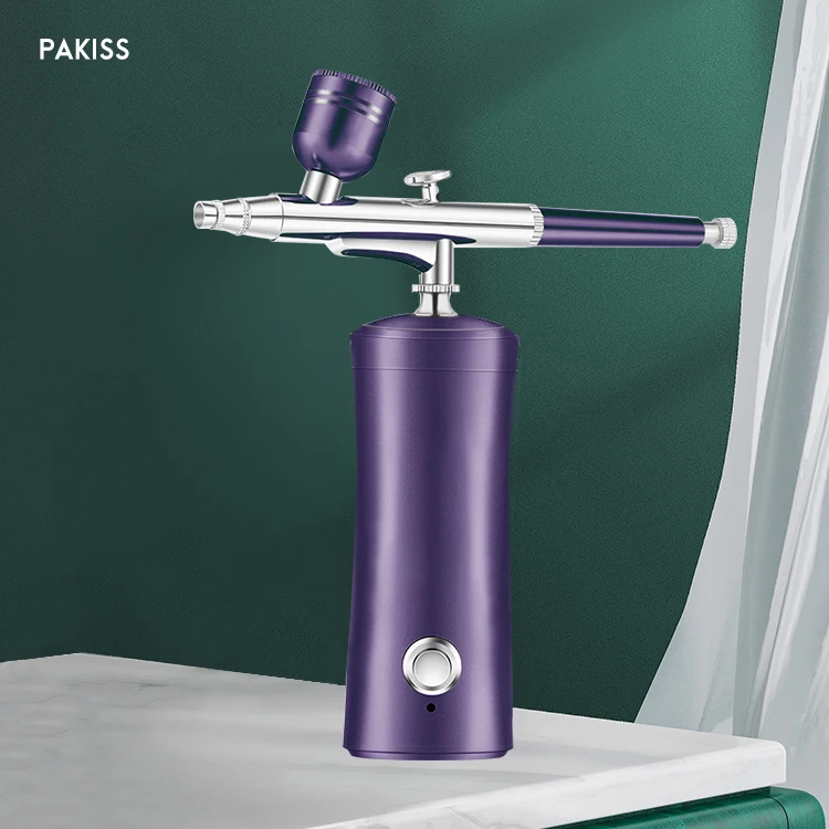 Pakiss Factory direct sales professional hand held oxygen small bubble face sprayer Airbrush Oxygen Injection