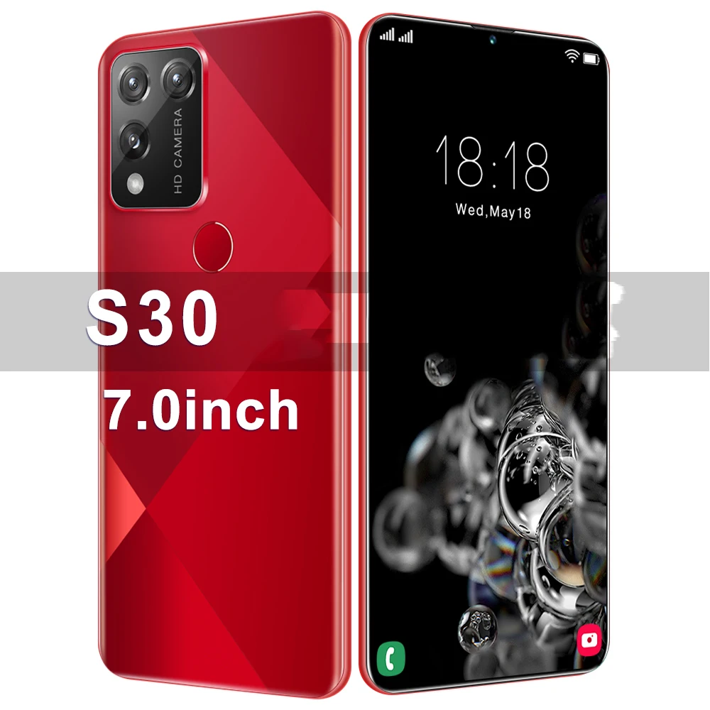 Смартфон S30, 7,0 дюйма, Full HD, 5800 мач, 24 + 48 камер, 5g, недорогой мобильный телефон, Android 10,0