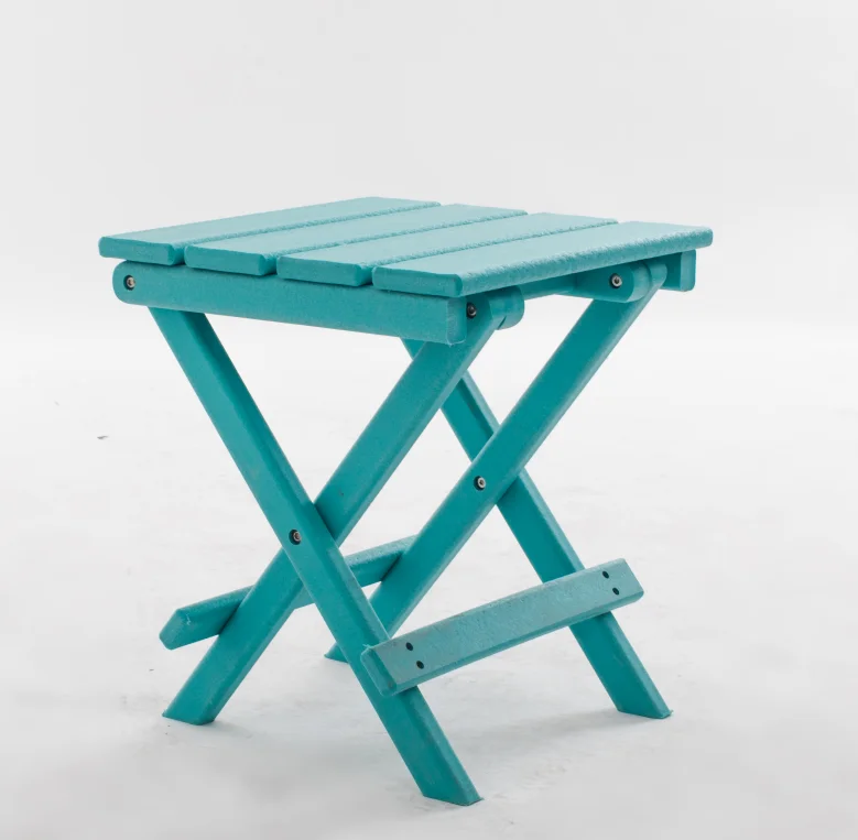 Открытый сад HDPE смола пластик Adirondack квадратный складной стол Маленький журнальный