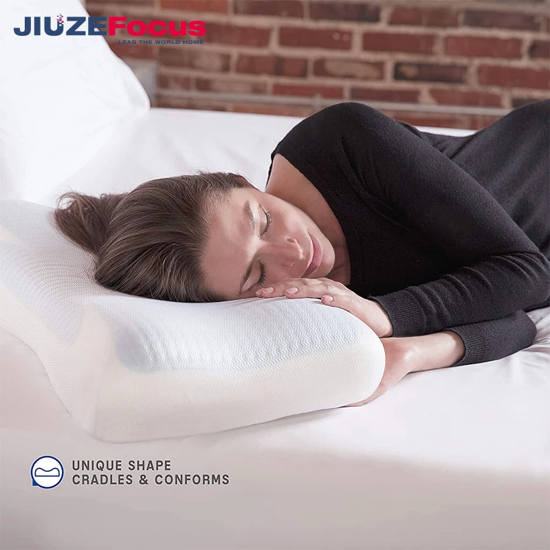 Comfort King Queen Memory Foam Hydraluxe Cooling Contour Pillow Cooling Gel on the surface of pillow