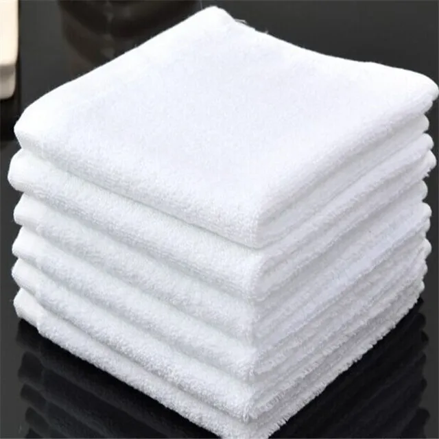 100% хлопчатобумажные махровые гладкокрашеные белого цвета из махровой ткани одноразовые полотенца для рук