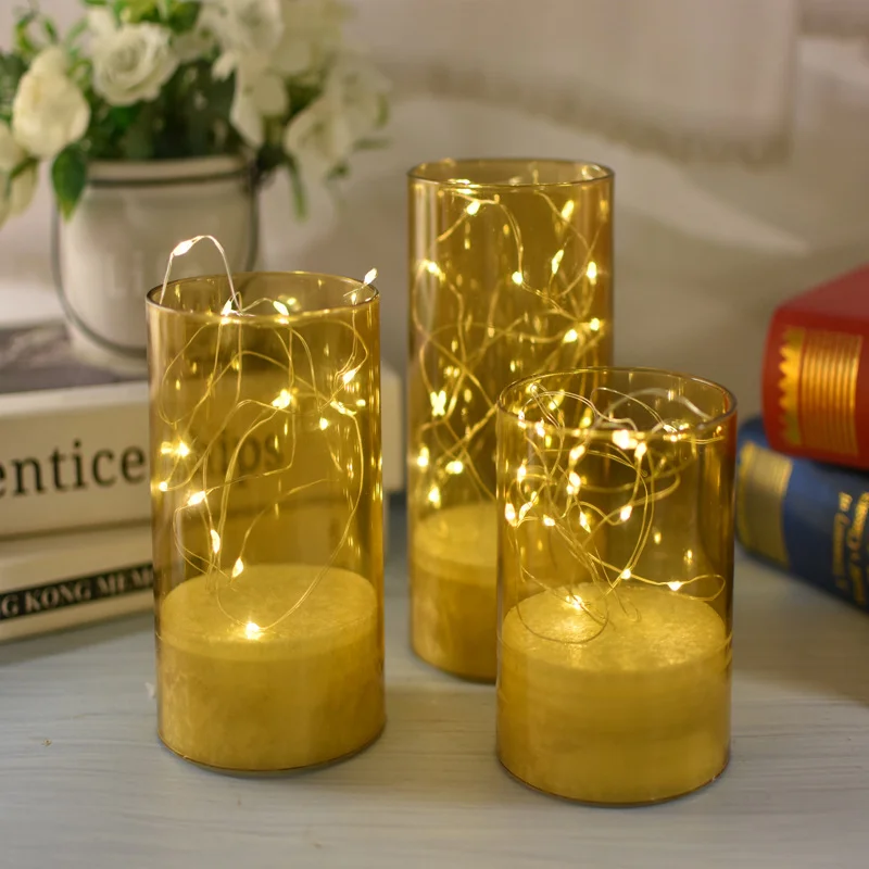 Amazon Bestseller Eco-friendly Flameless LED Pillar Candles with Acrylic Casing Perfect for Elegant Home and Fireplace Setting